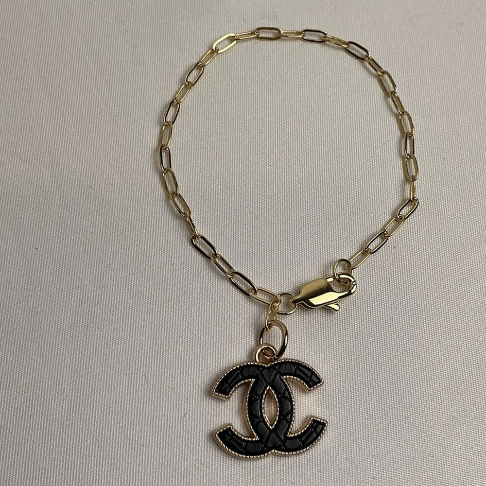 Chanel gold paperclip bracelet